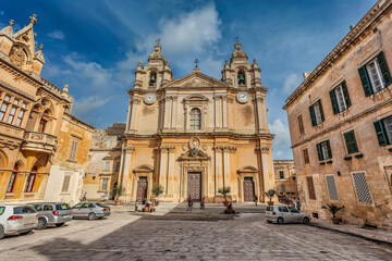 Fototapeta na wymiar Small streets and palaces in Mdina home of Game of Thrones, Malta