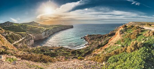 Bay of Whispers on the coast of Malta