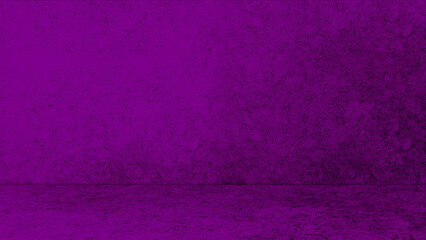 empty purple wall room interiors studio, grainy artificial stone backdrop and floor texture use as background with blank space for product display. quartz material room.