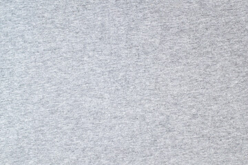 Grey knitted fabric cotton textured background. Closeup with copy space for your design