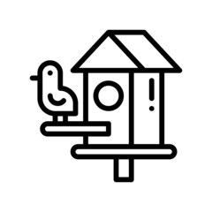 birdhouse line style icon. vector illustration for graphic design, website, app