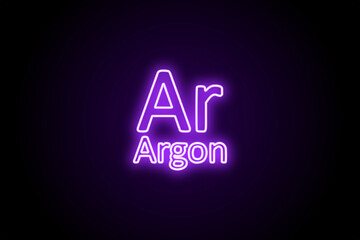 Argon noble gas periodic table element symbol