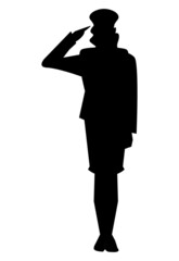 female officer silhouette
