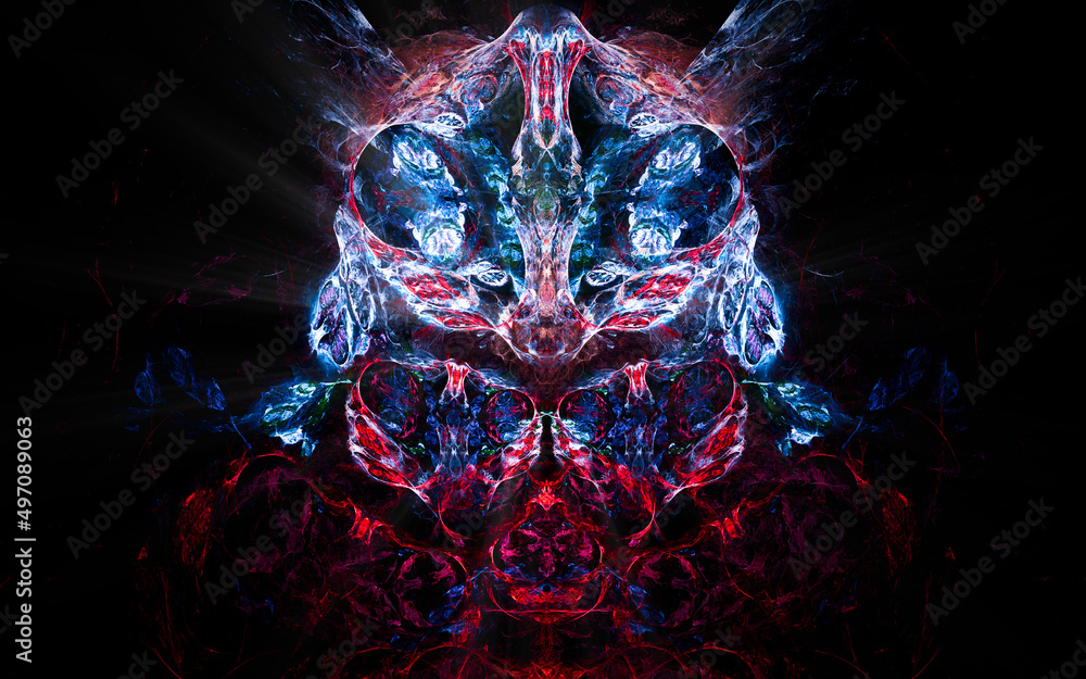 Aufkleber digital illustration abstract image generated fractal background image wallpaper pattern of various 