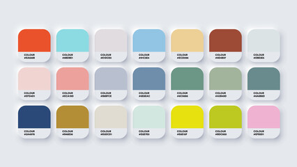 Pantone Pastel Colour Catalog Inspiration Samples in RGB - obrazy, fototapety, plakaty