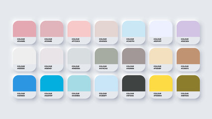 Pantone Pastel Colour Catalog Inspiration Samples in RGB