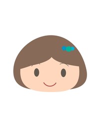 リボンをつけた女の子