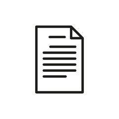 Document icon. Simple flat vector illustration on a white background