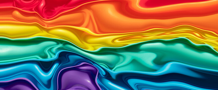 Rainbow waving community flag LGBT. Pride month concept
