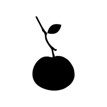 recommend clip art: Orange Silhouette. Black and White Icon on Isolated White Background Suitable for Logo or Design Element