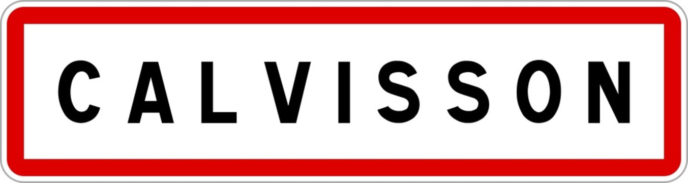 Panneau entr&eacute;e ville agglom&eacute;ration Calvisson / Town entrance sign Calvisson