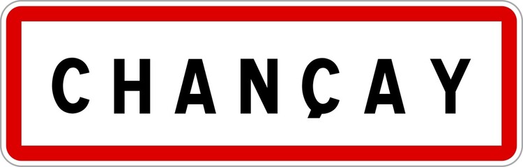Panneau entrée ville agglomération Chançay / Town entrance sign Chançay