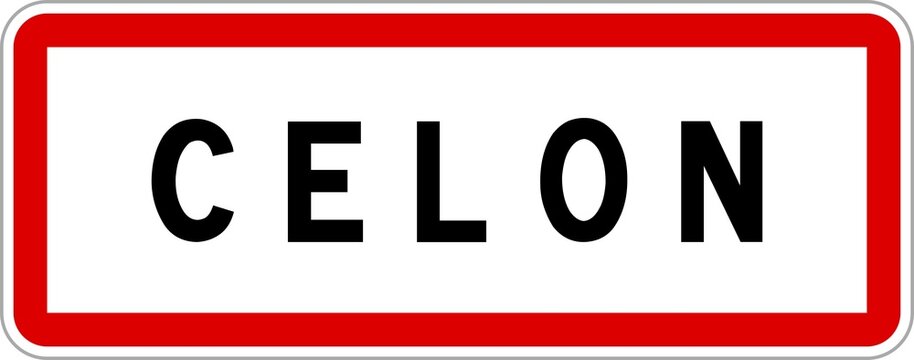 Panneau entrée ville agglomération Celon / Town entrance sign Celon