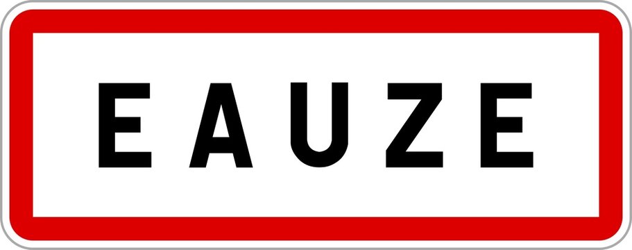 Panneau entr&eacute;e ville agglom&eacute;ration Eauze / Town entrance sign Eauze