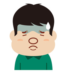 男の子の表情：困った顔