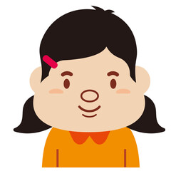 女の子の表情：普通