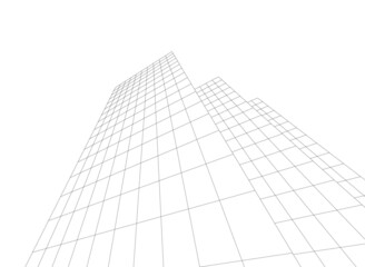 abstract architecture vector 3d illustration