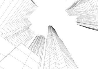 Fototapeta premium abstract architecture vector 3d illustration