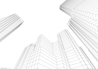 Fototapeta premium abstract architecture vector 3d illustration