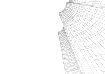 abstract architecture vector 3d illustration