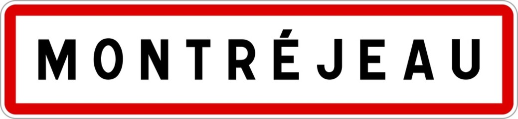 Panneau entrée ville agglomération Montréjeau / Town entrance sign Montréjeau