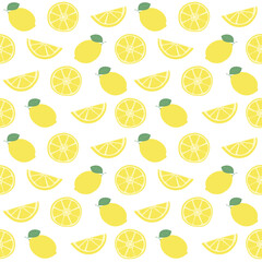 Seamless pattern with lemon and lime slices. Wallpaper, print, packaging, paper, textile design.