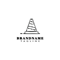 orange cone logo cartoon icon design vector illustration