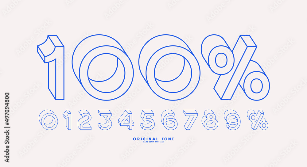 Poster bulk sans serif font in outline style