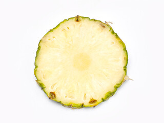 a slice of Pineapple on a white background