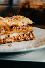 Lasagna on the table