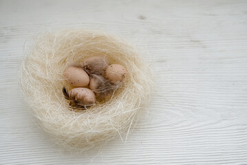 Obraz premium Home decoration with egg on Easter.