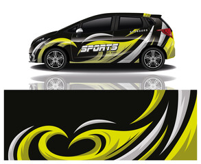 Fototapeta premium wrap car design template
