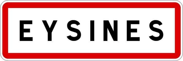 Panneau entrée ville agglomération Eysines / Town entrance sign Eysines