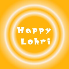 Lohri Holiday. Text on a beautiful background. Festive illustration of Happy Lochri for the festival