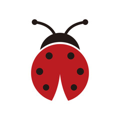 Ladybug vector icon illustration sign	