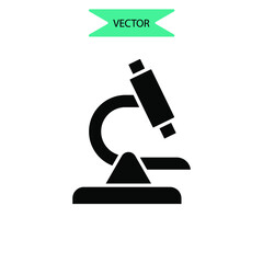 Microscope icons  symbol vector elements for infographic web