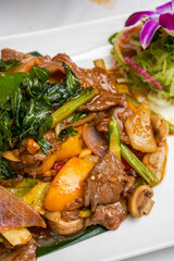 A Delicious Pad Thai Mushroom Beef Stir-Fry