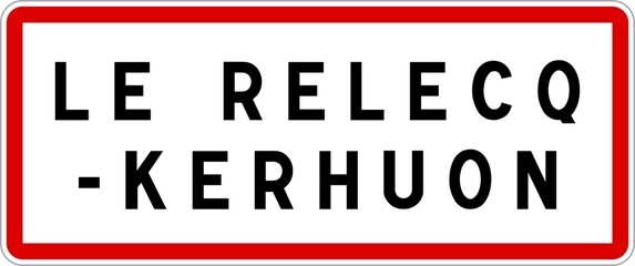Panneau entrée ville agglomération Le Relecq-Kerhuon / Town entrance sign Le Relecq-Kerhuon