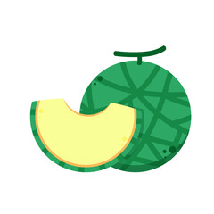 Melon logo vector. melon on white background. Half melon.