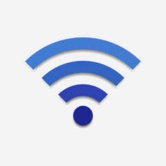 WiFi sign or icon, wireless network signals symbol for website design, app, UI, isolated on background. EPS 10 vector illustration.