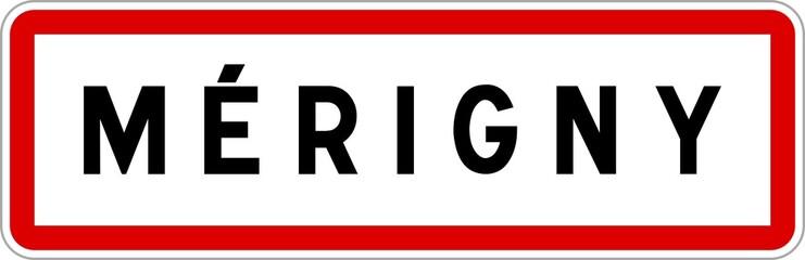 Panneau entrée ville agglomération Mérigny / Town entrance sign Mérigny