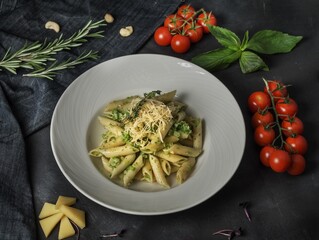 pasta with tomato and basil