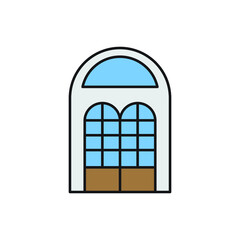 Building Icon color for website, symbol presentation