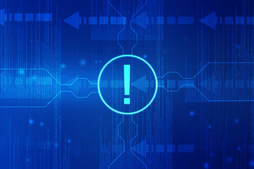 2d rendering exclamation mark sign
