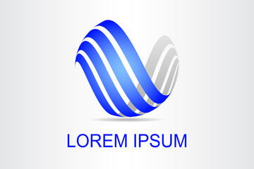 Abstract technology logo stylized spherical surface with abstract shapes. This logo is suitable for global company, world technologies, media and publicity agencies