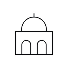 Building Icon line for website, symbol presentation