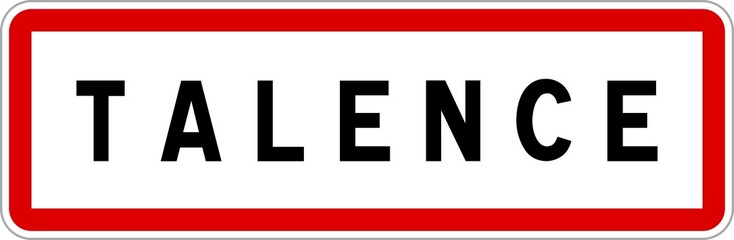 Panneau entrée ville agglomération Talence / Town entrance sign Talence
