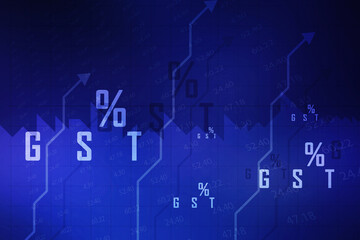 2d rendering Stock market online business concept. business Graph 