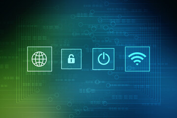 Digital Abstract technology background,2d illustration