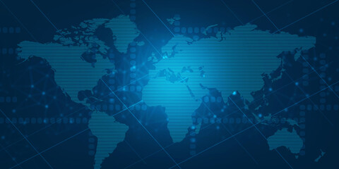 2d illustration world map abstract background